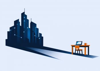 llustration zur Marktmacht großer Tech-Giganten und deren Einfluss auf das Online-Business.